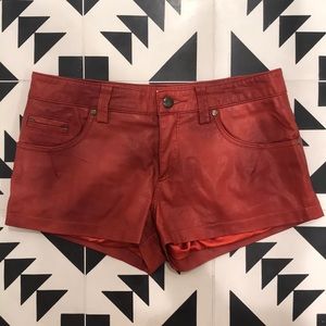 Free people vegan leather shorts